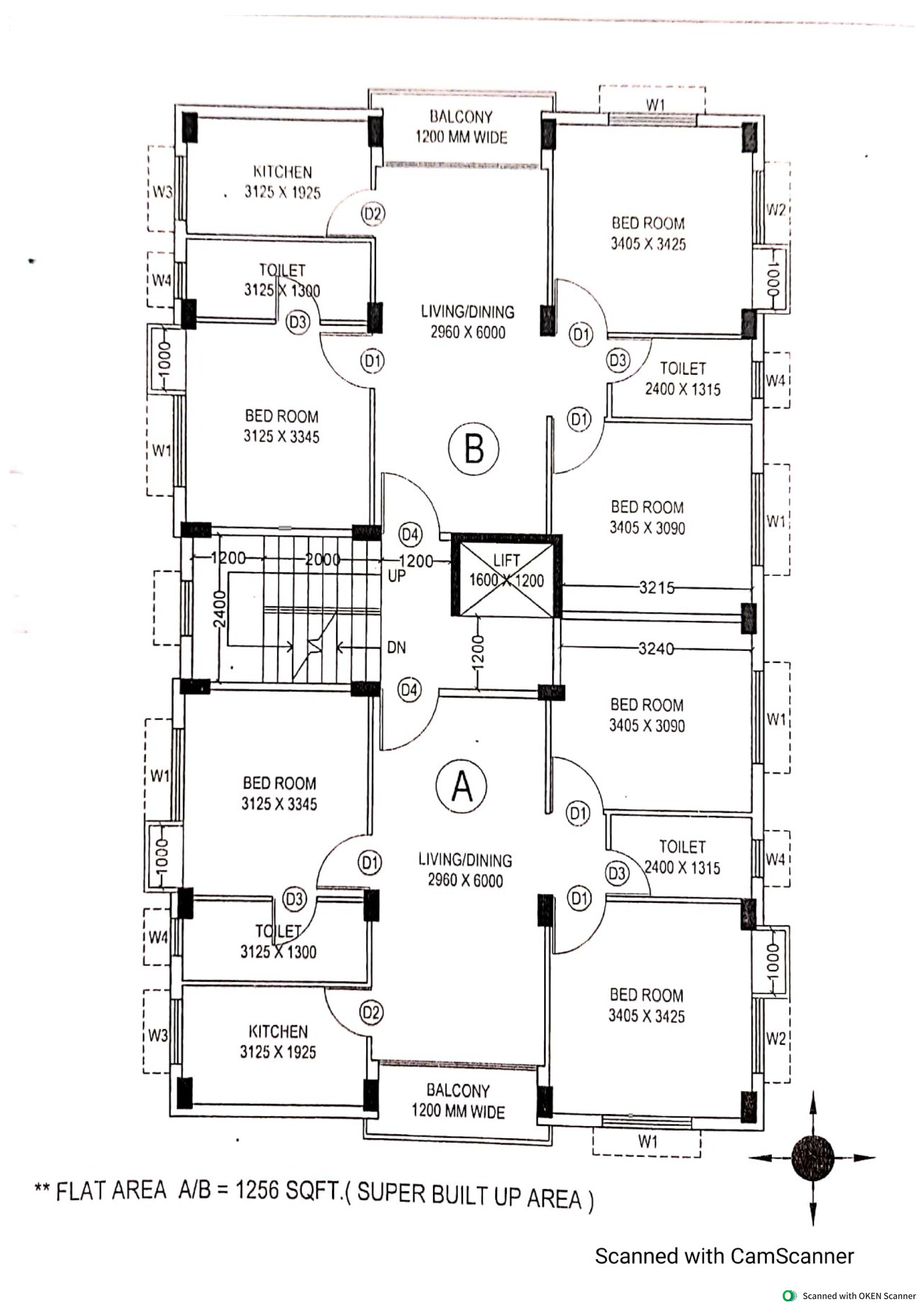 Flat A & B (Super Built-Up)
